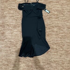 bebe Black Asymmetrical Dress
